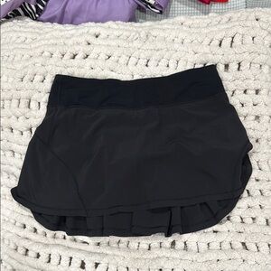 Black Lululemon Pleated Tennis Skirt